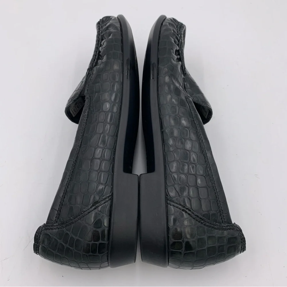 SAS Tripad Comfort Loafers Flats Black Croc Embossed Slip On Shoes Womens‎ Sz 8